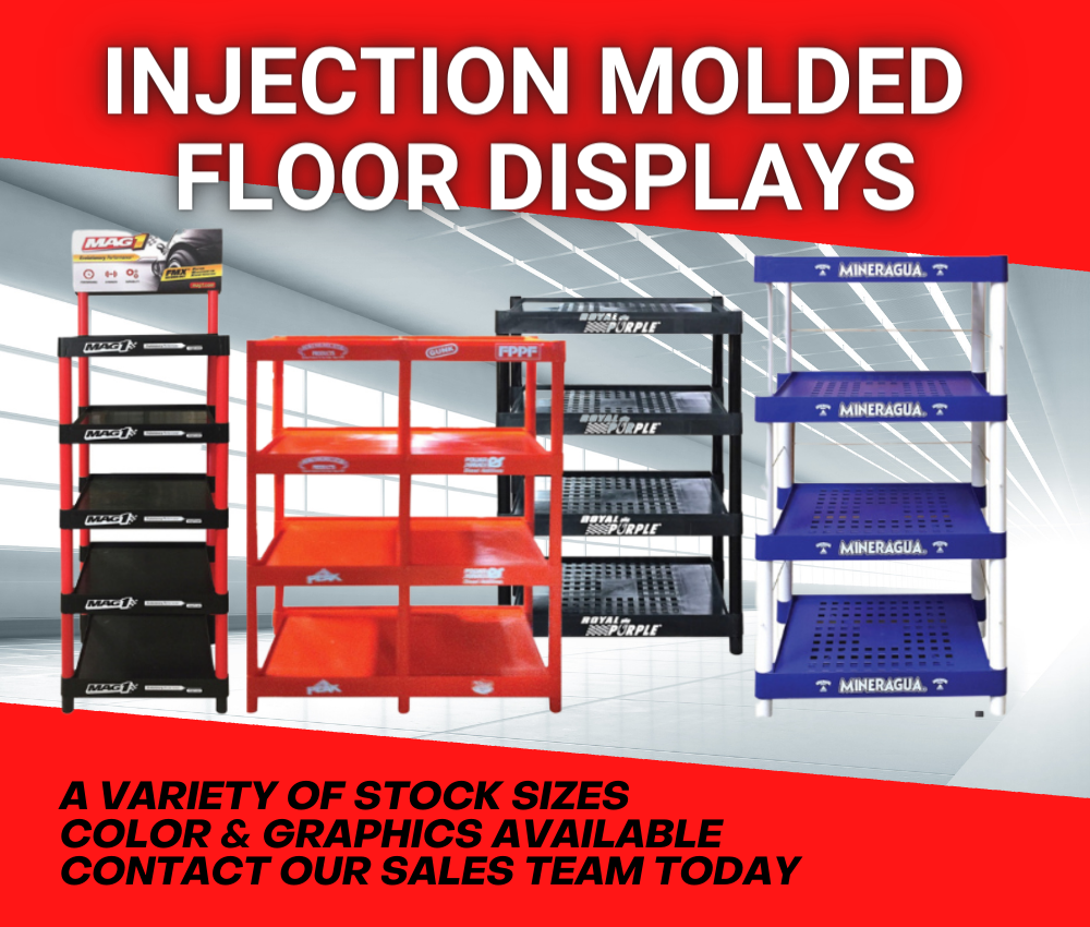 injection molded plastic displays